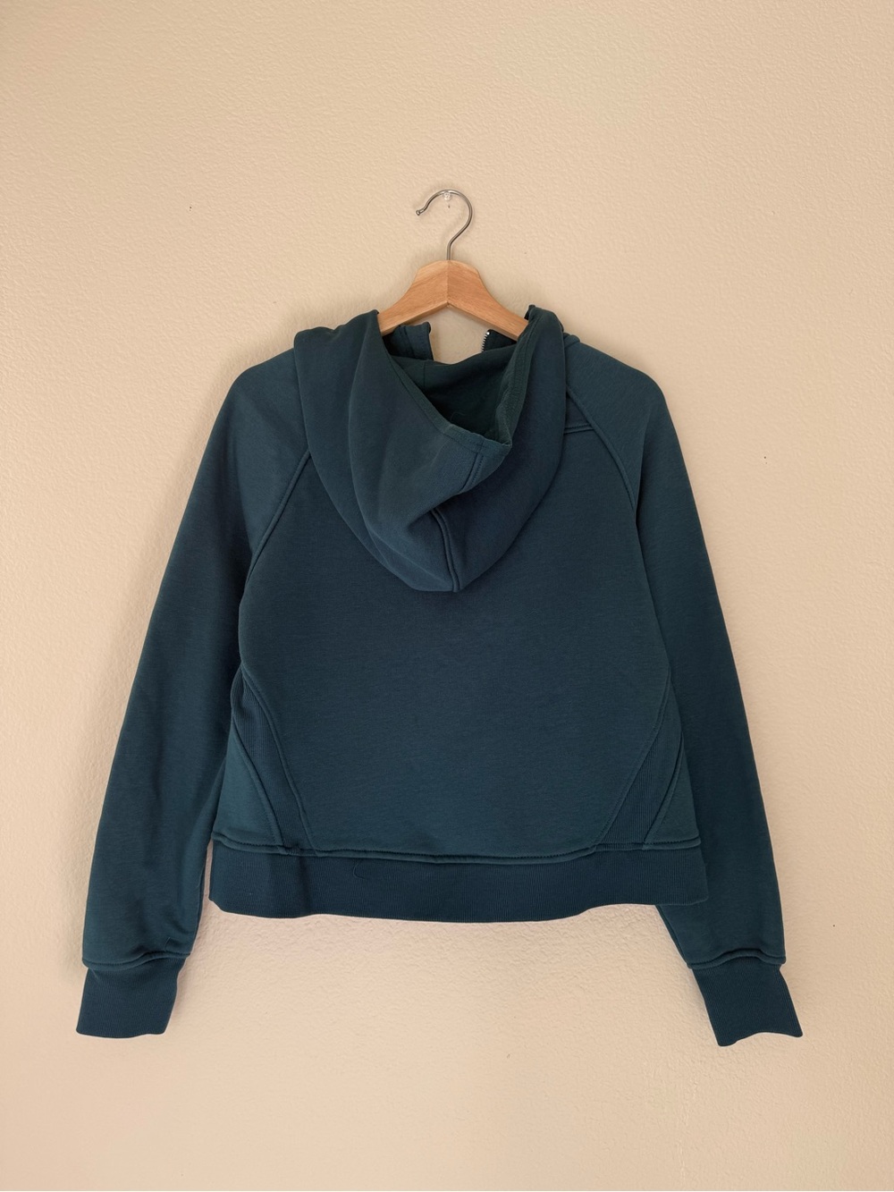 Danskin Teal Half-Zip Hooded Sweatshirt - Picture 5 of 6
